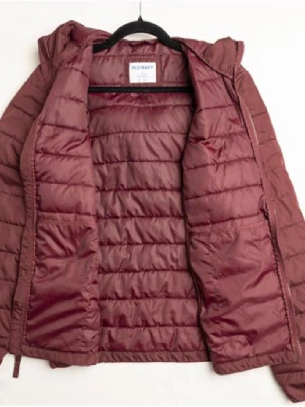 Old Navy Maroon Boys Quilted Puffer Jacket- worn once!